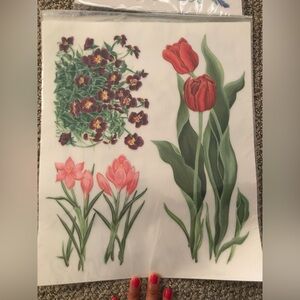Wall Art Decorative Transfer Designs - Garden Floral
